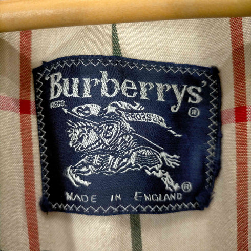 バーバリーズ BURBERRYS 70~80S MADE IN ENGLAND 裏地チェックステンカラーコート メンズ