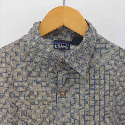 パタゴニア patagonia 00S ポルトガル製 総柄 ショートスリーブシャツ メンズ import:M