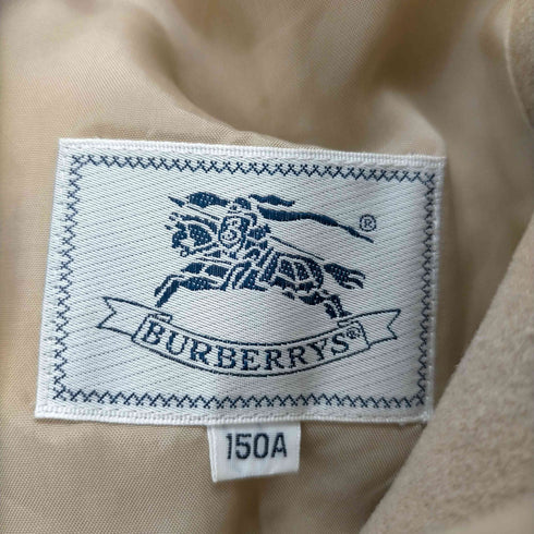 バーバリーズ BURBERRYS 裏地ノヴァチェック切り替えウールフーデッドステンカラーコート レディース 150A