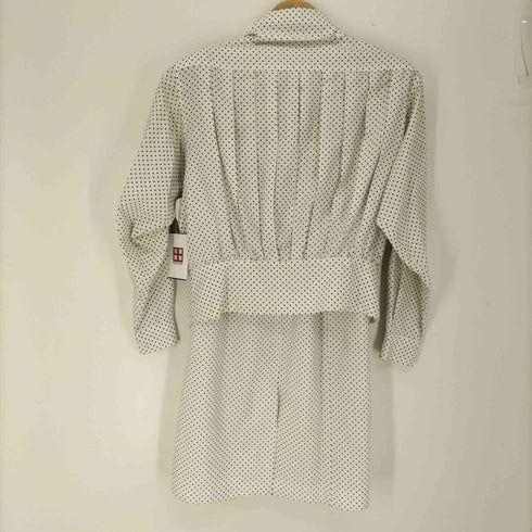 ハナエモリ HANAE MORI TOPS ドット L/S シャツ タイト スカート セットアップ レディース 胸囲79