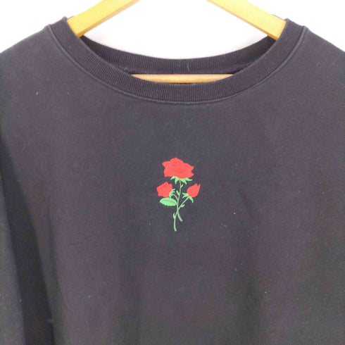 クーパー COOOPER バラ刺繍 クルーネックスウェット メンズ import:M
