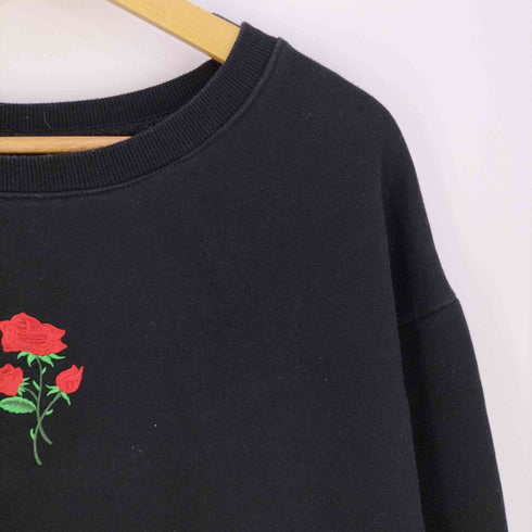 クーパー COOOPER バラ刺繍 クルーネックスウェット メンズ import:M