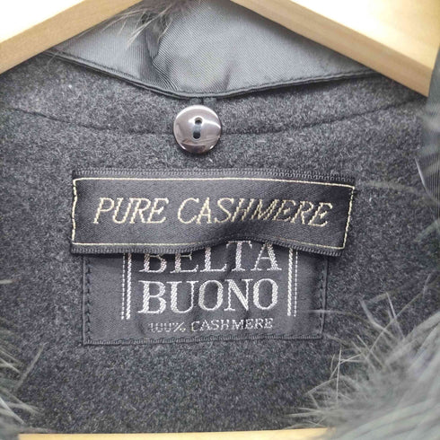 ベルタボーノ BELTA BUONO PURE CASHMIRE ファー付き カシミヤ 100% ステンカラー コート レディース 6