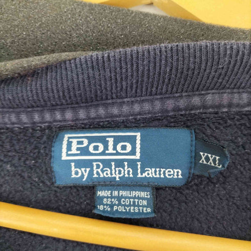 ポロバイラルフローレン Polo by RALPH LAUREN 90-00s スモールポニー刺繍 前V スウェット メンズ import:XXL