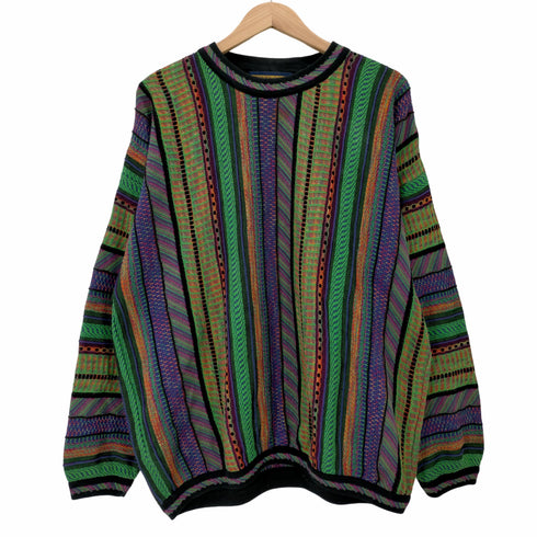SEVEN OAKS グラデーション 3Dニット メンズ import:XL