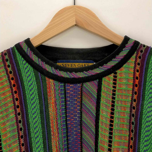 SEVEN OAKS グラデーション 3Dニット メンズ import:XL