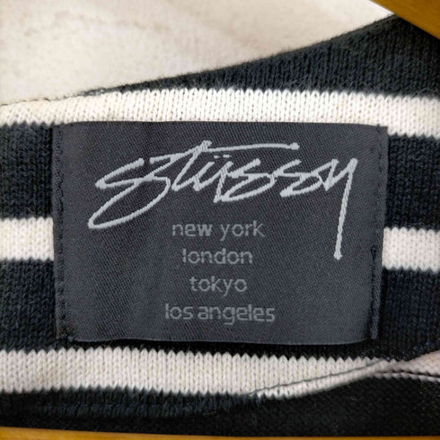 ステューシーウィメン Stussy Women ボリュームスリーブ ボーダーワンピース レディース import:M