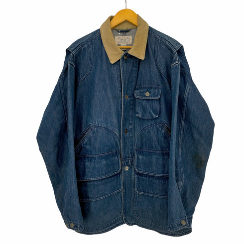 ポロラルフローレン POLO RALPH LAUREN 80S 白タグ 襟コーデュロイデニムハンティングジャケット メンズ import:M