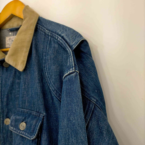 ポロラルフローレン POLO RALPH LAUREN 80S 白タグ 襟コーデュロイデニムハンティングジャケット メンズ import:M