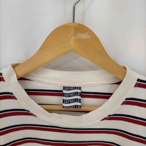 セイハロー SAY HELLO BORDER POCKET LONG SLEEVE TEE メンズ JPN:L