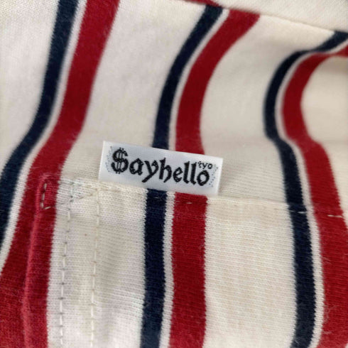 セイハロー SAY HELLO BORDER POCKET LONG SLEEVE TEE メンズ JPN:L