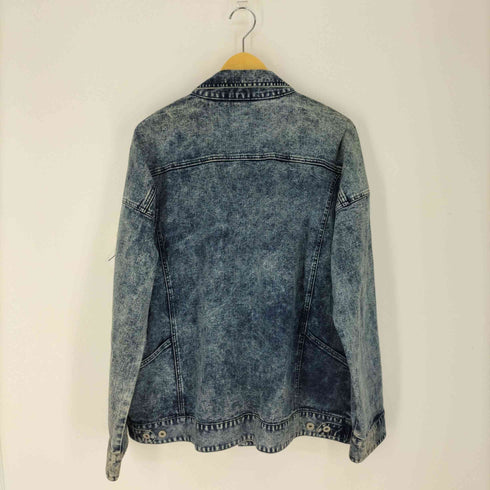 ノーアイディ NO ID. 17SS ストレッチ デニム ケミカル 加工 ルーズ Gジャン メンズ 2