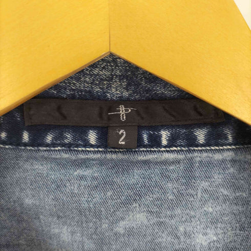 ノーアイディ NO ID. 17SS ストレッチ デニム ケミカル 加工 ルーズ Gジャン メンズ 2