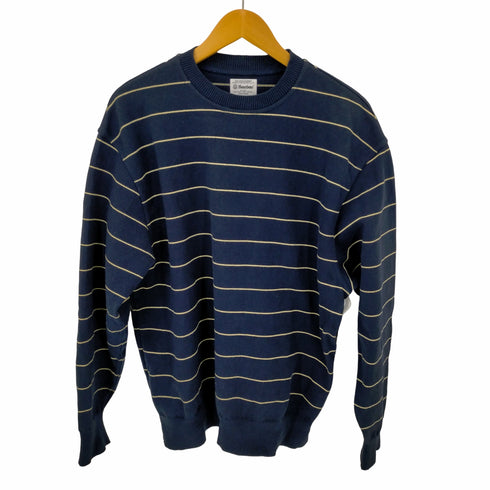 YONETOMI WAVE COTTON BORDER PULLOVER メンズ JPN:3