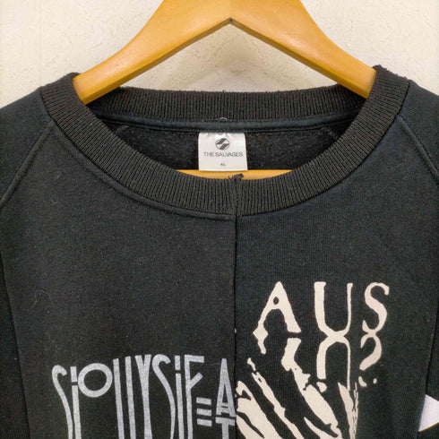THE SALVAGES Reconstructed Eyes Raglan Crewneck Sweat メンズ import:XL