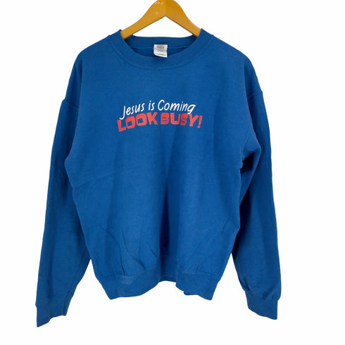 ギルダン GILDAN JESUS IS COMING LOOK BUSY スウェット メンズ JPN:M
