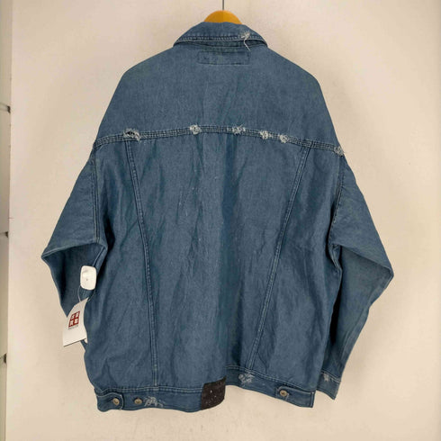BACHI EXCHANGE ダメージ加工デニムジャケット MADE IN RUSSIA メンズ XXXL