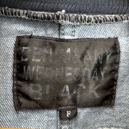 DENIM & ANY WEDNESDAY BLACK バックデザインデニムブルゾン メンズ FREE