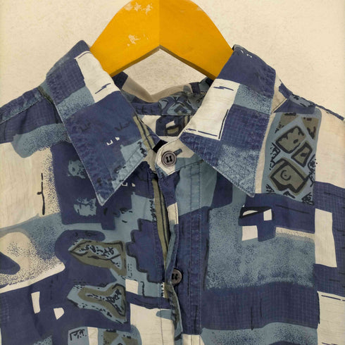 総柄シルク半袖シャツ メンズ