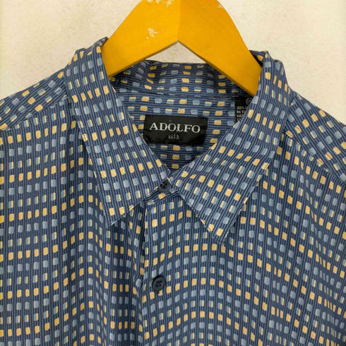 アドルフォ ADOLFO 総柄シルク半袖シャツ メンズ JPN:XXL