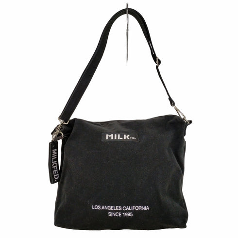 ミルクフェド MILKFED. EMBROIDERED BAR DAILY SHOULDER BAG レディース