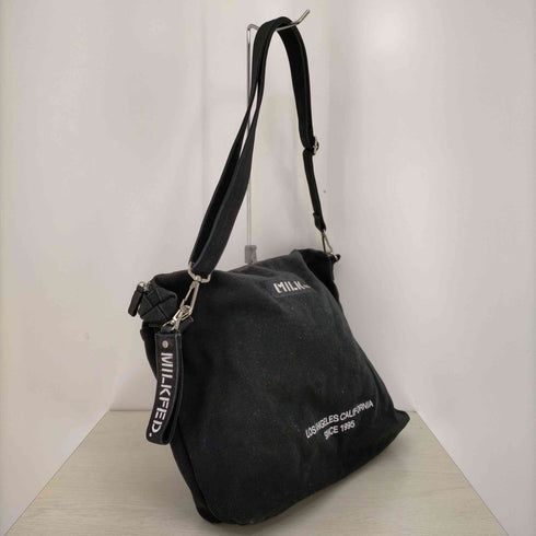 ミルクフェド MILKFED. EMBROIDERED BAR DAILY SHOULDER BAG レディース