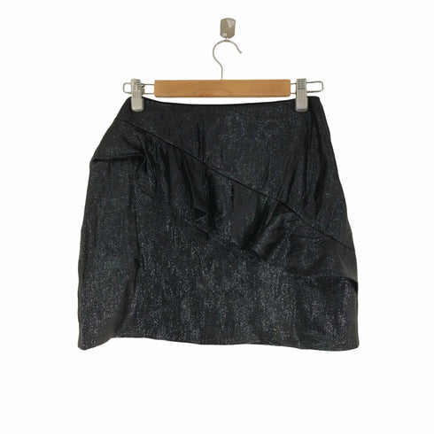 ザラ ZARA フリルメタリックスカート レディース JPN:L