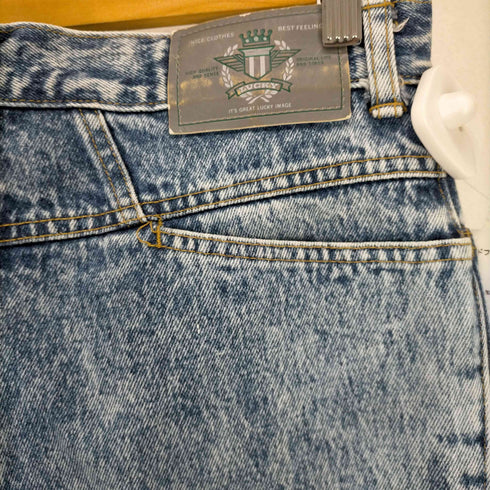 LUCKY ストーンウォッシュ加工デニムパンツ レディース