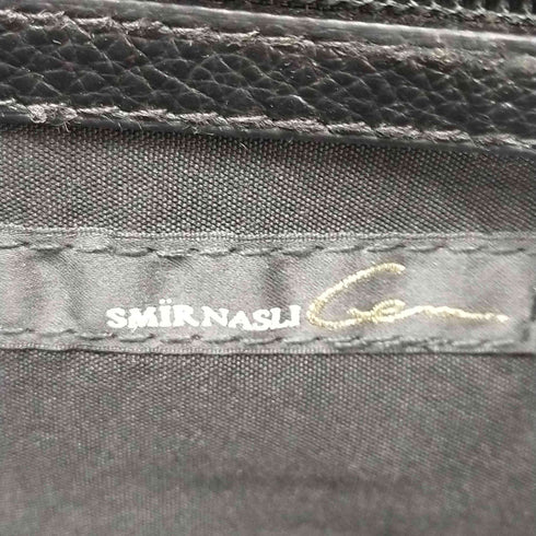 サミールナスリ SMIR NASLI レザー切替キャンバスハンドバッグ レディース