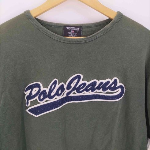 ポロジーンズカンパニーラルフローレン POLO JEANS COMPANY RALPH LAUREN フロント ロゴ 刺繍 クルーネック スウェット メンズ import:M