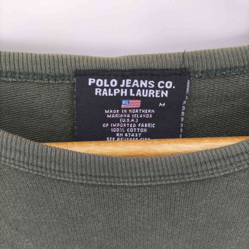 ポロジーンズカンパニーラルフローレン POLO JEANS COMPANY RALPH LAUREN フロント ロゴ 刺繍 クルーネック スウェット メンズ import:M