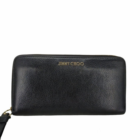 ジミーチュウ JIMMY CHOO ゴートレザー シボ革 長財布 レディース