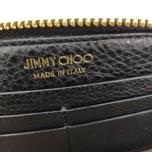 ジミーチュウ JIMMY CHOO ゴートレザー シボ革 長財布 レディース