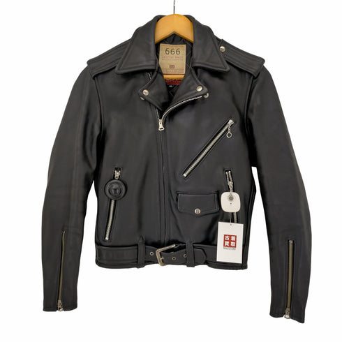 トリプルシックスレザーウェア 666 Leather Wear MY WAY MAN ライダースジャケット レディース 32