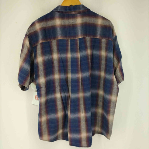 サッソン SASSON コットンレーヨン オープンカラーチェックS/Sシャツ メンズ import:XL
