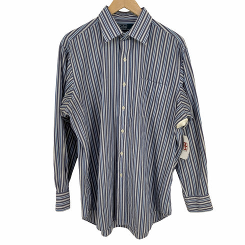 ポロバイラルフローレン Polo by RALPH LAUREN CURHAM ストライプ レギュラーカラーシャツ メンズ 16 32/33