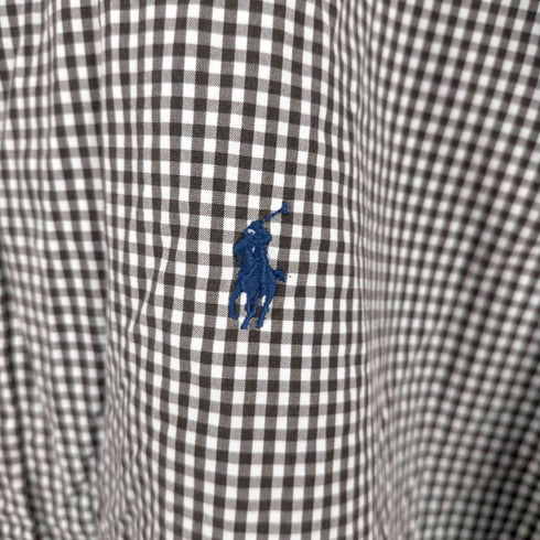 ポロバイラルフローレン Polo by RALPH LAUREN CUSTOM FIT ギンガムチェック ポニー刺繍 BDシャツ メンズ import:XXL