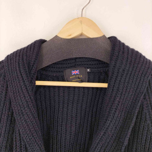 フリークスストア FREAKS STORE MADE IN U.K 畦編みショールカラーカーディガン メンズ JPN:M