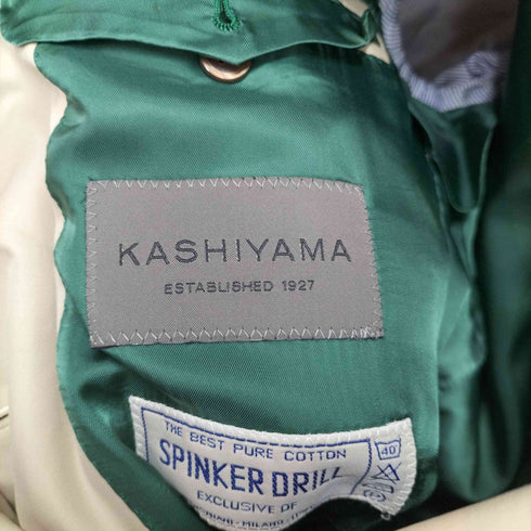 KASHIYAMA SPINKER DRILL ダブルブレストテーラード サイドシンチスラックス セットアップ メンズ