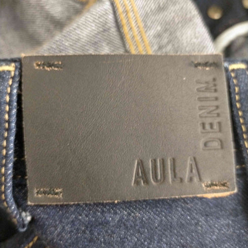 オーラ AURA シンチバック カットオフ加工 ボタンフライワイドデニムパンツ レディース 24