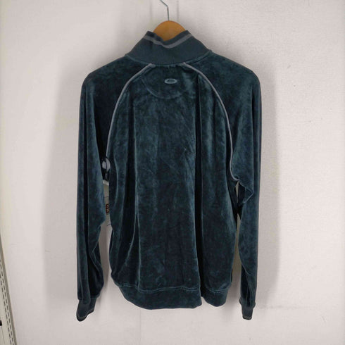オークリー OAKLEY 00S スカル刺しゅう ベロア ハーフジップ ジャージートップス メンズ JPN:XL