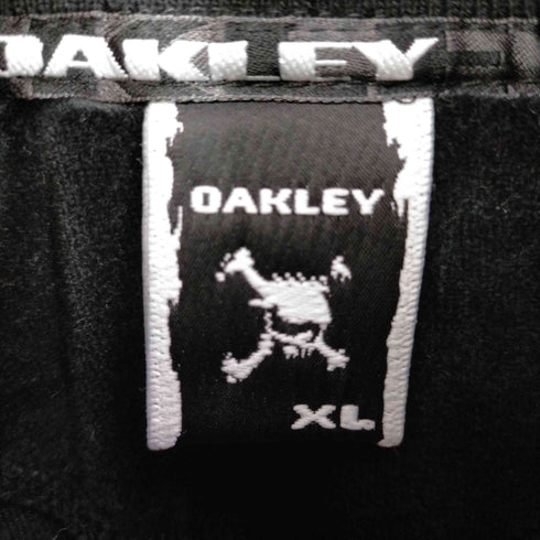 オークリー OAKLEY 00S スカル刺しゅう ベロア ハーフジップ ジャージートップス メンズ JPN:XL