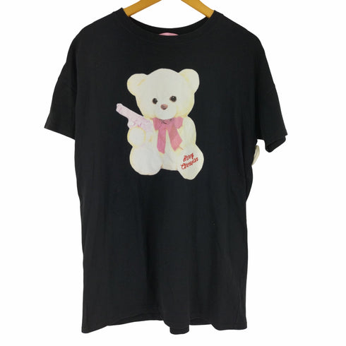 ハニー シナモン Honey Cinnamon バックリボン プリント クルーネックS/Sカットソー レディース