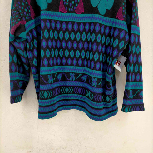 CAPE COD SPORTSWEAR USA製 総柄ニット レディース