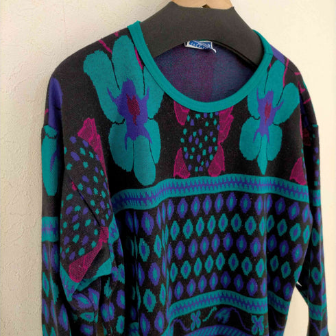 CAPE COD SPORTSWEAR USA製 総柄ニット レディース