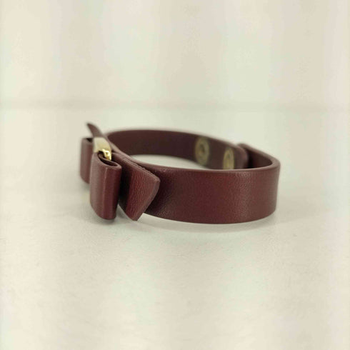 サルヴァトーレフェラガモ Salvatore Ferragamo MADE IN ITALY ヴァラリボン レザーブレスレット レディース