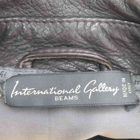 インターナショナルギャラリービームス International Gallery BEAMS MADE IN ITALY ディアスキン ライダースジャケット VERA PELLE メンズ JPN:44