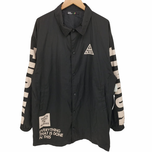 ノーブルプロダクト NOBLE PRODUCT RISE TO FAME ロゴプリント ポリエステル コーチジャケット メンズ import:L