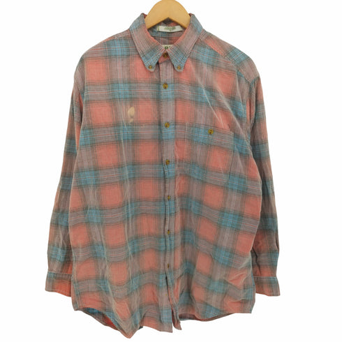 オービス ORVIS チェック柄 BD アシッドウォッシュ コーデュロイ シャツ メンズ JPN:L