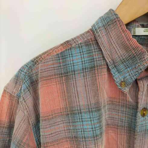 オービス ORVIS チェック柄 BD アシッドウォッシュ コーデュロイ シャツ メンズ JPN:L
